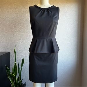 Black Peplum dress with exposed back zipper